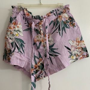 Guess purple flower shorts